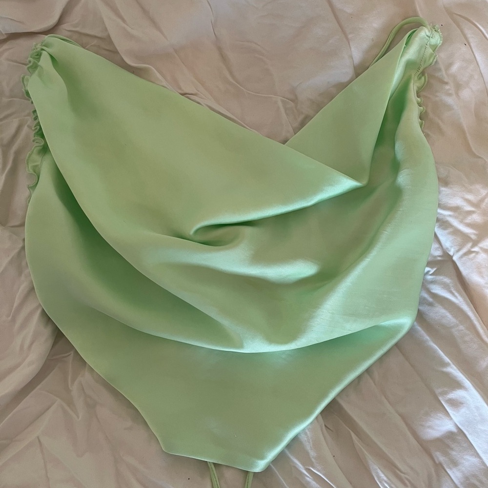 Silky Mint Green Zara Backless Top